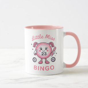 Süßer Bingo-Ball Pink Charakter Lustiger Spruch  Tasse