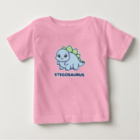 Süßer blauer Baby-Stegosaurus-Dinosaurier Chibi