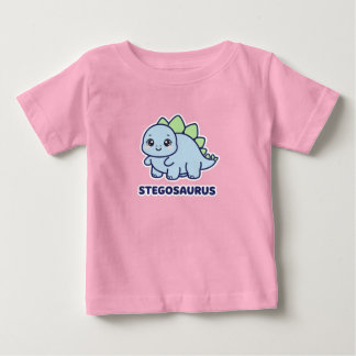 Süßer blauer Baby-Stegosaurus-Dinosaurier Chibi Baby T-shirt