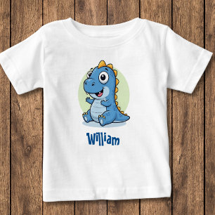 Süßer blauer Babydinosaurier Baby T-shirt