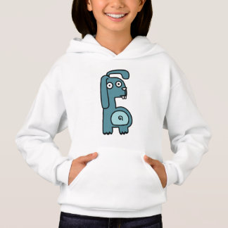 Süßer blauer Cartoon-Ziegen-Pullover für Mädchen Hoodie