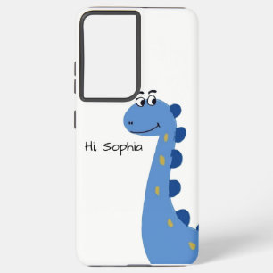 Süßer blauer Dinosaurier - Benutzerdefinierter Nam Samsung Galaxy Hülle