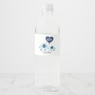 Süßer blauer Elefant Junge Baby Shower