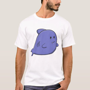 Süßer blauer Hai, liebenswerter Kawaii-Ozean-Tier T-Shirt