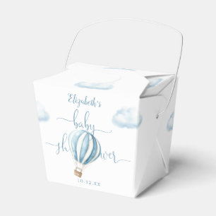 Süßer blauer Heißluftballon-Junge-Baby-Party Geschenkschachtel