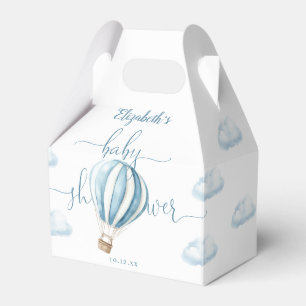 Süßer blauer Heißluftballon-Junge-Baby-Party Geschenkschachtel