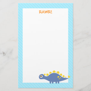 Süßer blauer Stegosaurus-Dinosaurier für Kinder Briefpapier