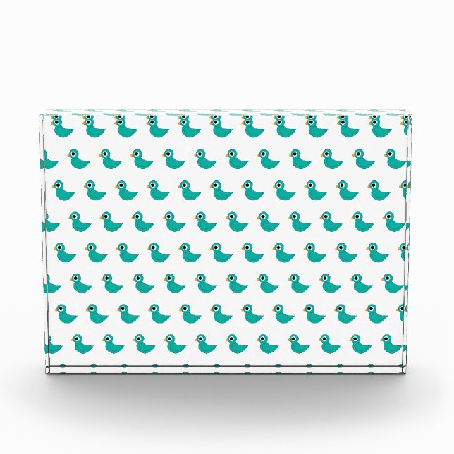 Süßer blauer Vogel Fotoblock (Vorderseite)