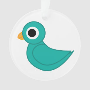 Süßer blauer Vogel Ornament