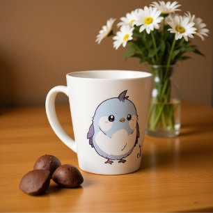 Süßer blauer Vogel -Tier - Lieblich Pastell Milchtasse