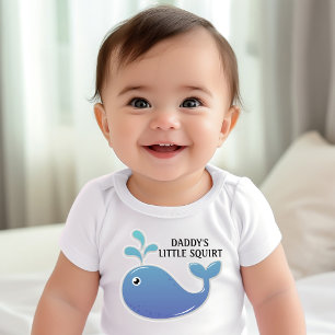 Süßer blauer Wal Kleiner Quirl Baby Strampler