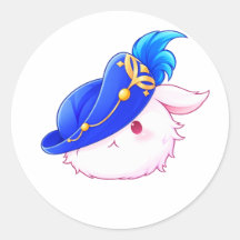 Süßer blauer Zauberer-Hasen-Aufkleber