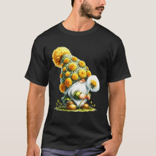 Süßer Blumen-Gnom-Grafik Für Gärtner Löwenzahn W T-Shirt