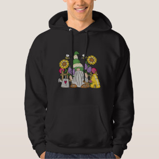 Süßer Blumengarten-Gnom mit Bienen und Blumen Gif Hoodie