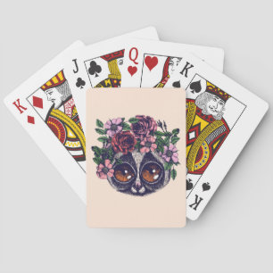 Süßer BlumenLemur Spielkarten