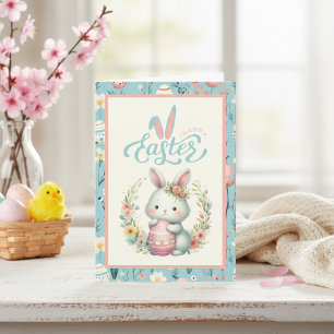 süßer Blumenstrauß mit Ei Happy Oaster Custom Feiertagskarte