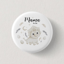 Süßer Boho-Dinosaur-Mama-to-Be-Button zum Anpassen Button