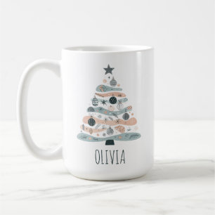 Süßer Boho-Weihnachtsbaum Kaffeetasse