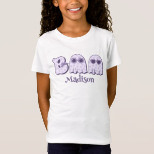 Süßer Boo-Geist Halloween Benutzerdefinierter Name T-Shirt