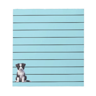 Süßer Border Collie Welpe Notizblock