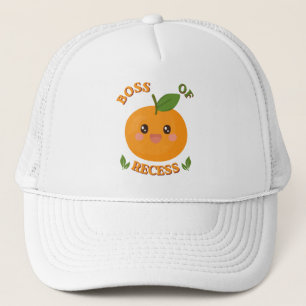 Süßer Boss der Pause Orange Kids Trucker Hut Truckerkappe