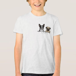 Süßer Boston Terrier & Pug Hund für Hunde-Liebhabe Tri-Blend Shirt