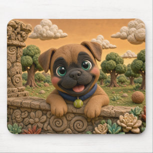 Süßer Boxer-Welpe, Babyhund Mousepad