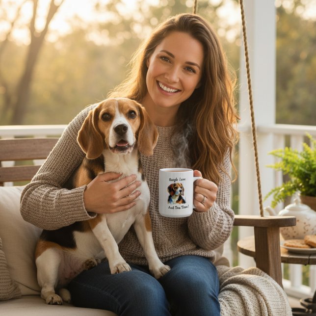 Süßer Brauner Beagle Personalisieren Kaffeetasse (Von Creator hochgeladen)