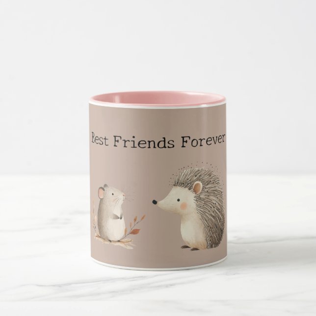 Süßer Brauner Creme Igel Maus Schätzung Tasse (Zentrum)