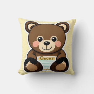 Süßer brauner Teddybär Cartoon Kissen