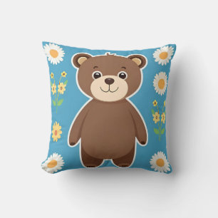 Süßer brauner Teddybär Cartoon Kissen
