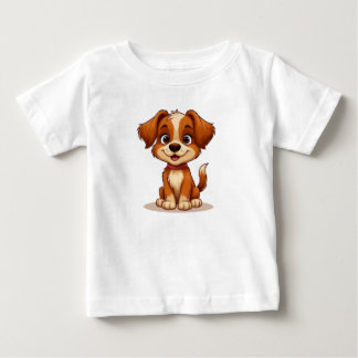 Süßer brauner Welpe für Hundeliebhaber Baby T-shirt