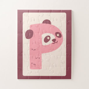 Süßer Buchstabe "P" Panda-Alphabet-Kunst-Druck