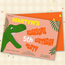 Süßer bunter Dinosaurier 5./Jeder Alter Geburtstag