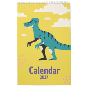 Süßer bunter Dinosaurier-Kinderkalender Kalender