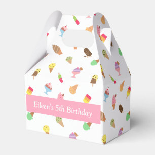 Süßer bunter Eiscreme-Muster-Gastgeschenk-Kasten Geschenkschachtel