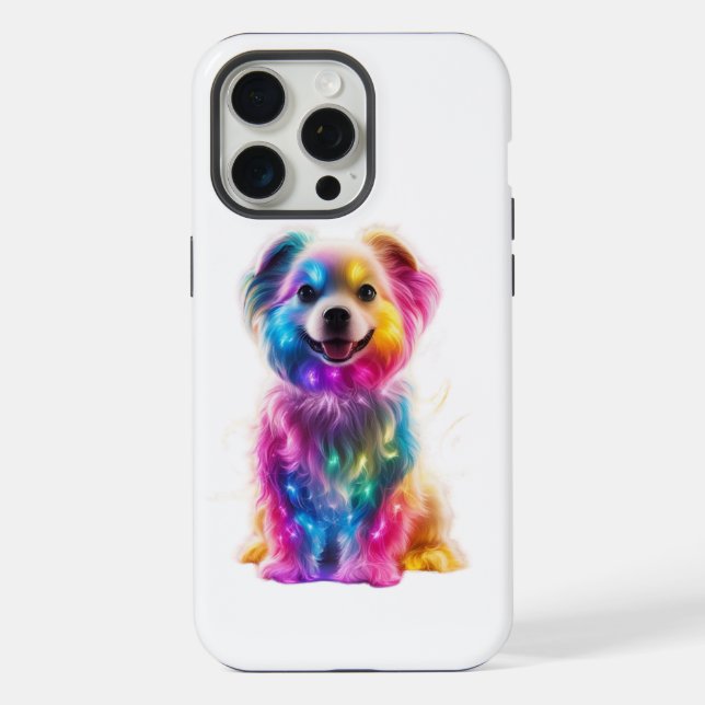 Süßer Bunter Hund iPhone 15 Pro Max Hülle (Rückseite)
