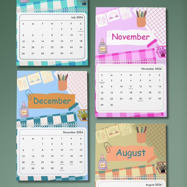 Süßer bunter Kalender 2026 (Von Creator hochgeladen)