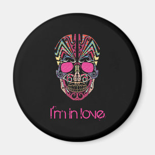 Süßer bunter Liebhaber-Totenkopf Magnet