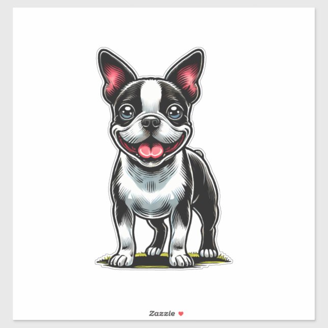 Süßer Bustie-Hund Aufkleber (Blatt)