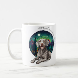 Süßer Camping Weimaraner Fan Kaffeetasse
