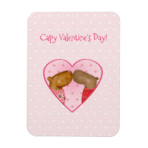 Süßer Capybara Valentinstag Magnet