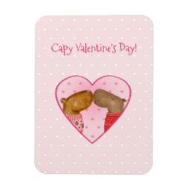 Süßer Capybara Valentinstag Magnet
