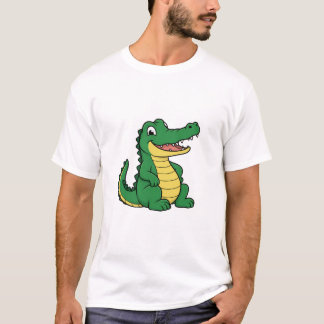 Süßer Cartoon-Alligator Lustiger Später Alligator T-Shirt