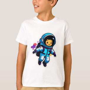 Süßer Cartoon-Astronaut T-Shirt