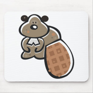 süßer Cartoon-Biber Mousepad