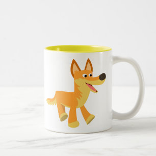 Süßer Cartoon-Dingo Zweifarbige Tasse