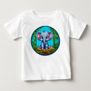 Süßer Cartoon-Elefanten-Baby-Stil Baby T-shirt