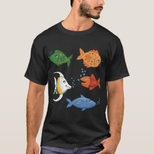 Süßer Cartoon-Fisch T-Shirt