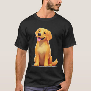 Süßer Cartoon Golden Retriever Welpe T-Shirt